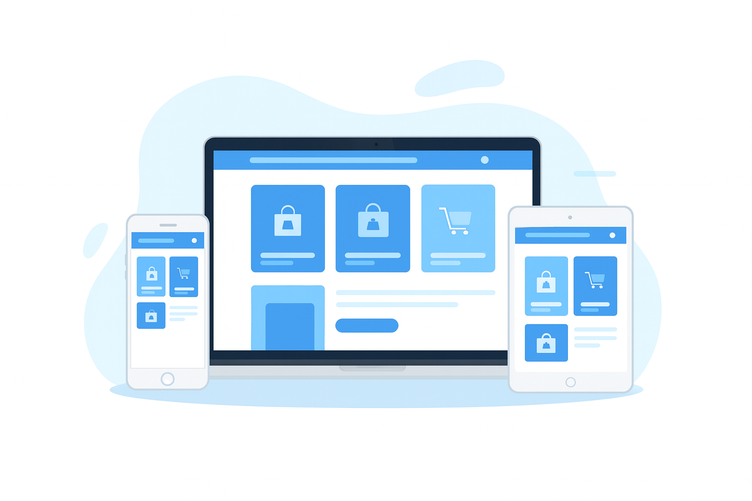 Website and eCommerce storefront mockups